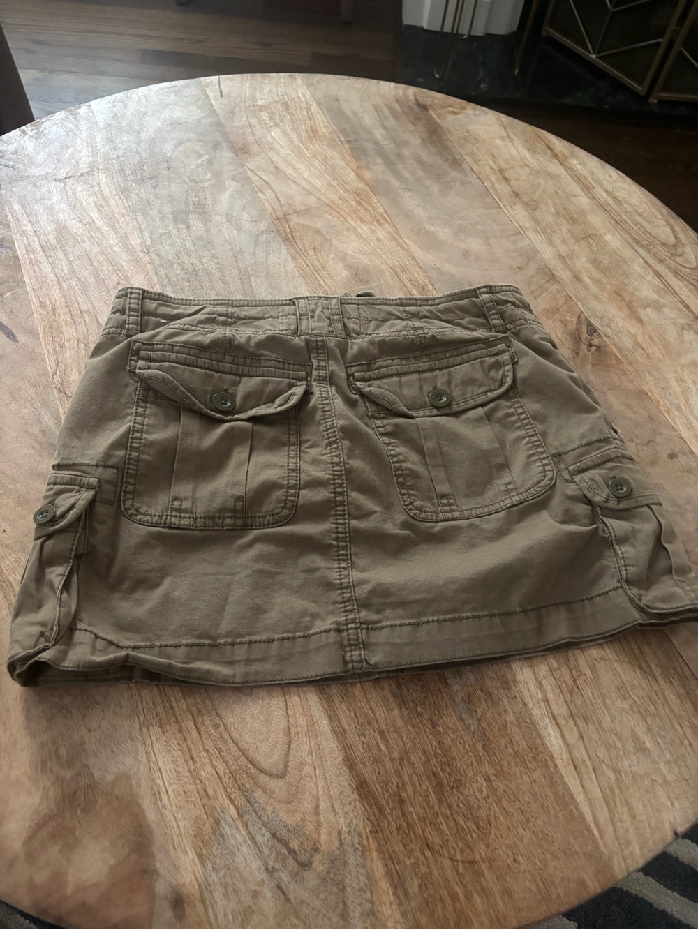 Abercrombie & Fitch Olive Green Cargo Mini Skirt size xs - Picture 3 of 6